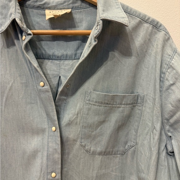 SÉZANE Light Blue Denim Shirt size 38 - Picture 6 of 7